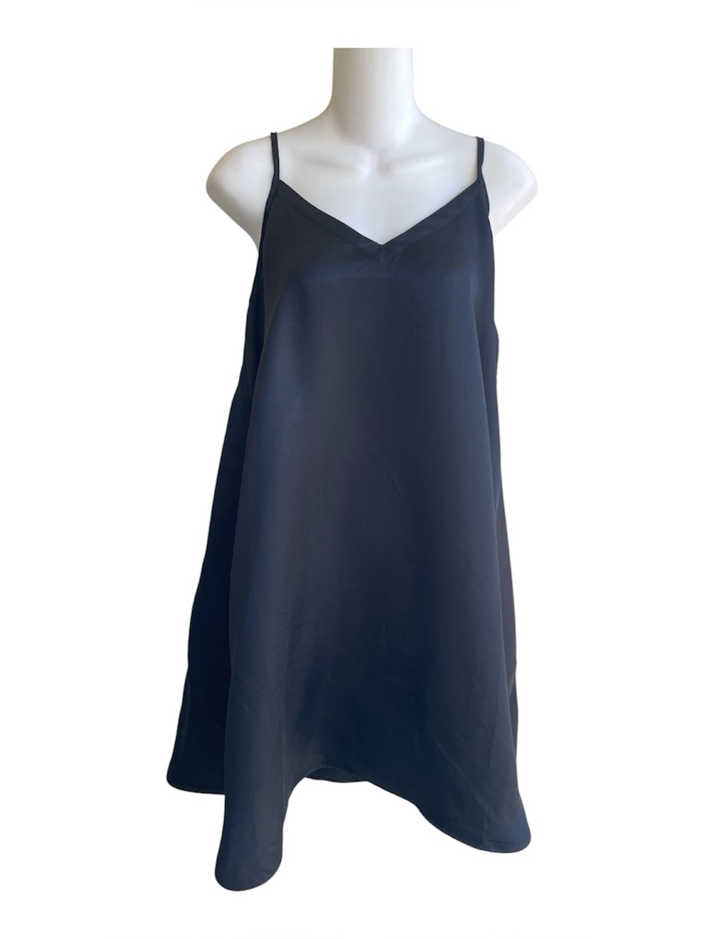 Athleta Black Calm Cool Slip Sleep Dress Pajama Nightgown Adjustable Small New